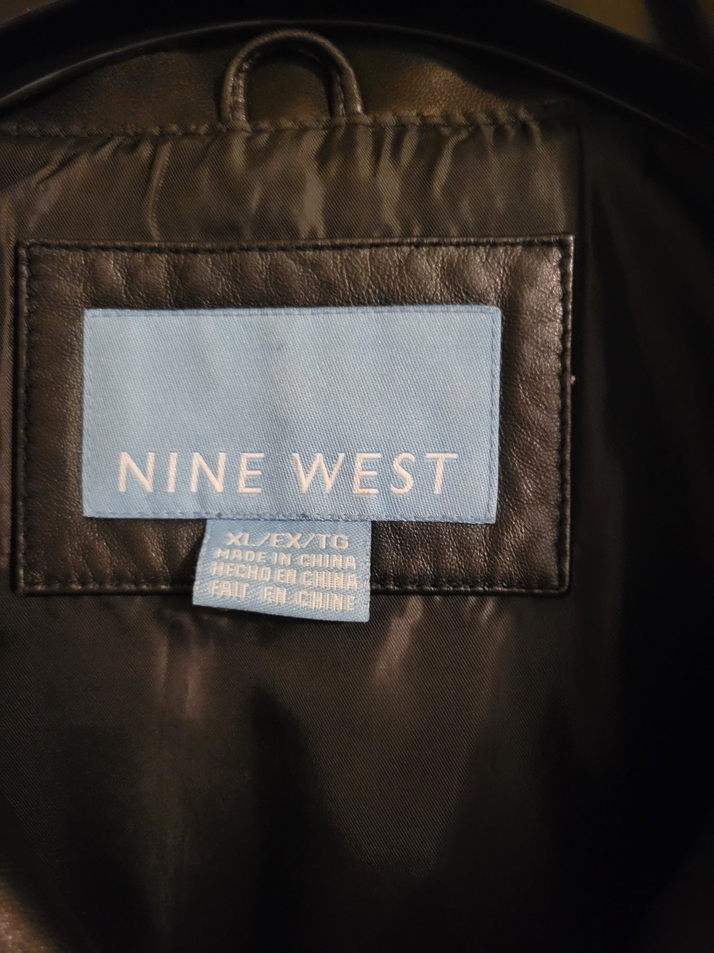 Nine West | The Power Presence Jacket – Black Genuine Leather - Size XL
