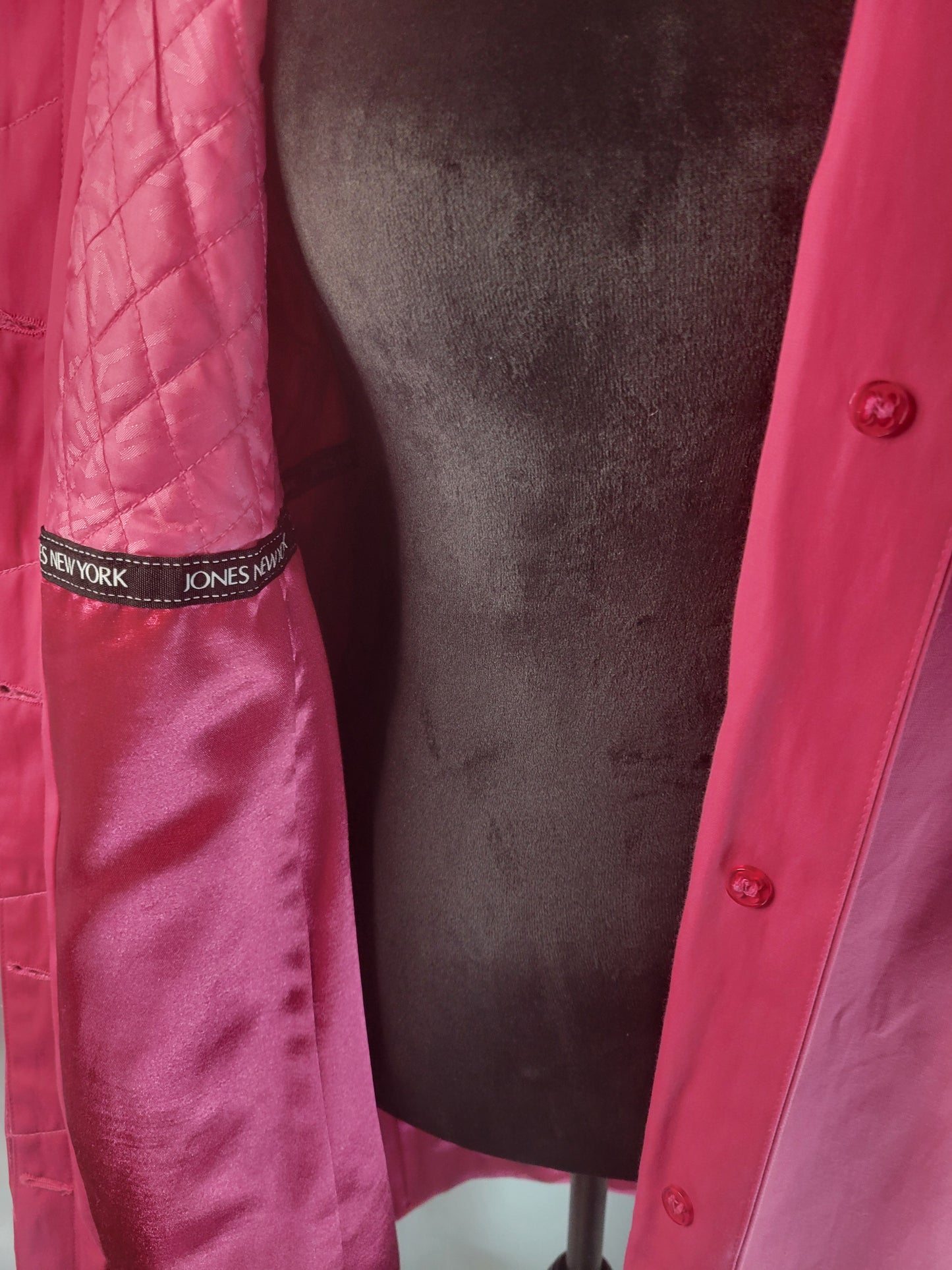 Jones New York Hot Pink Raincoat