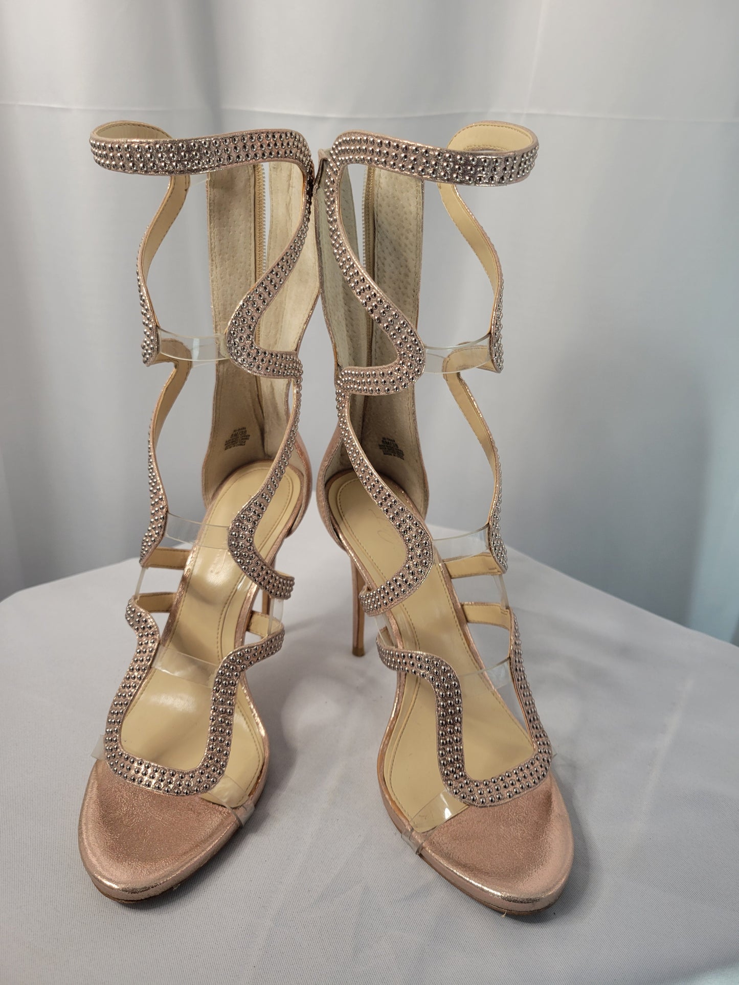 Vince Camuto 'Inferno' Embellished Strappy Heels – Size 8 – $48