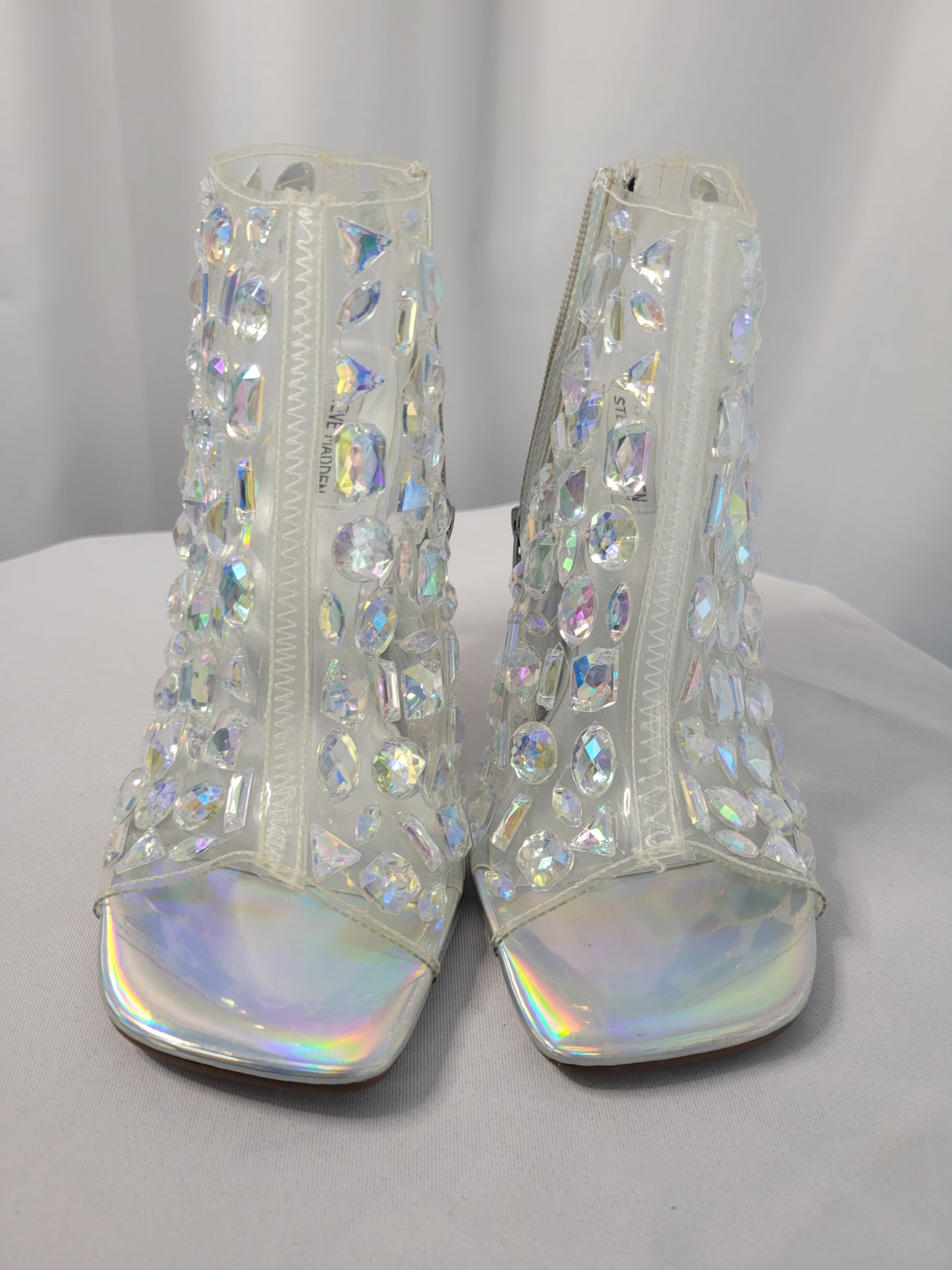 Steve Madden Iridescent Crystal Mesh Heels- Never worn- Size 8.5