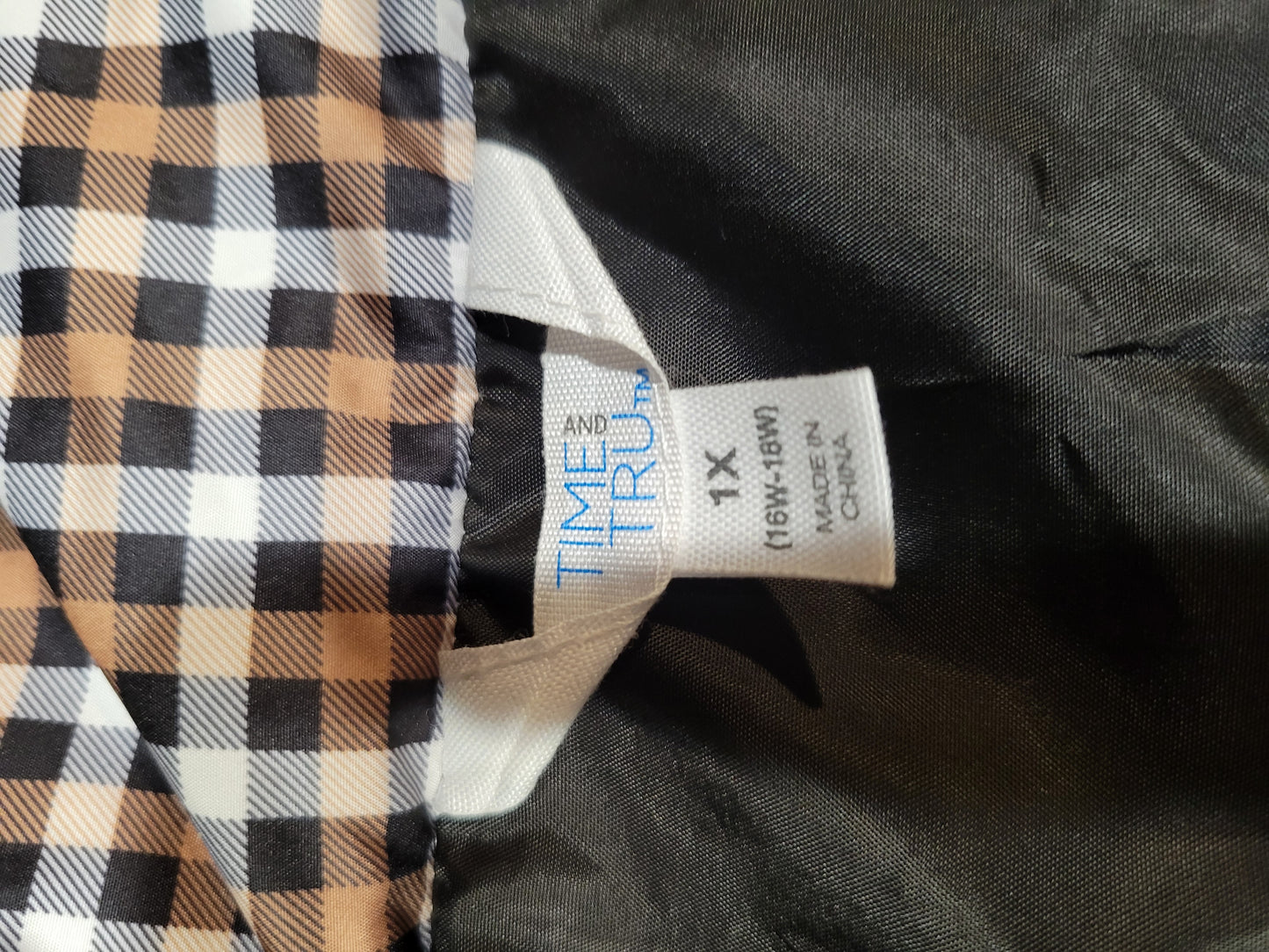 Time + True Preppy Puffer Jacket – Size 1X