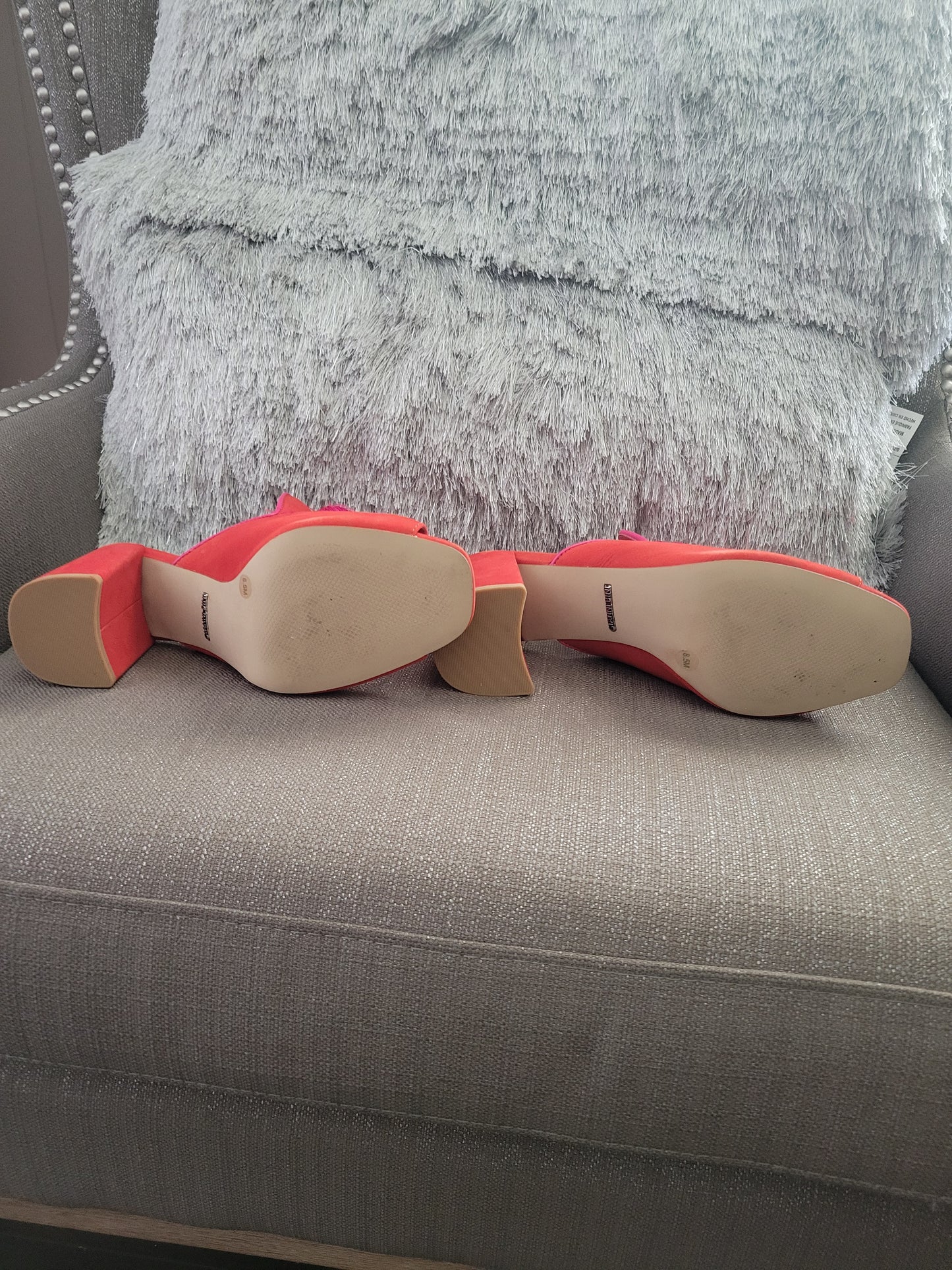 Gianni Bini | The Bold Move Mule – Red Satin Slides with Statement Tassels- Size 8.5
