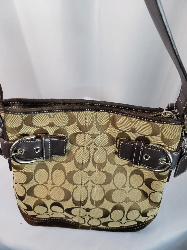 Vintage Coach Signature Buckle Shoulder Bag – Brown | Gently Used