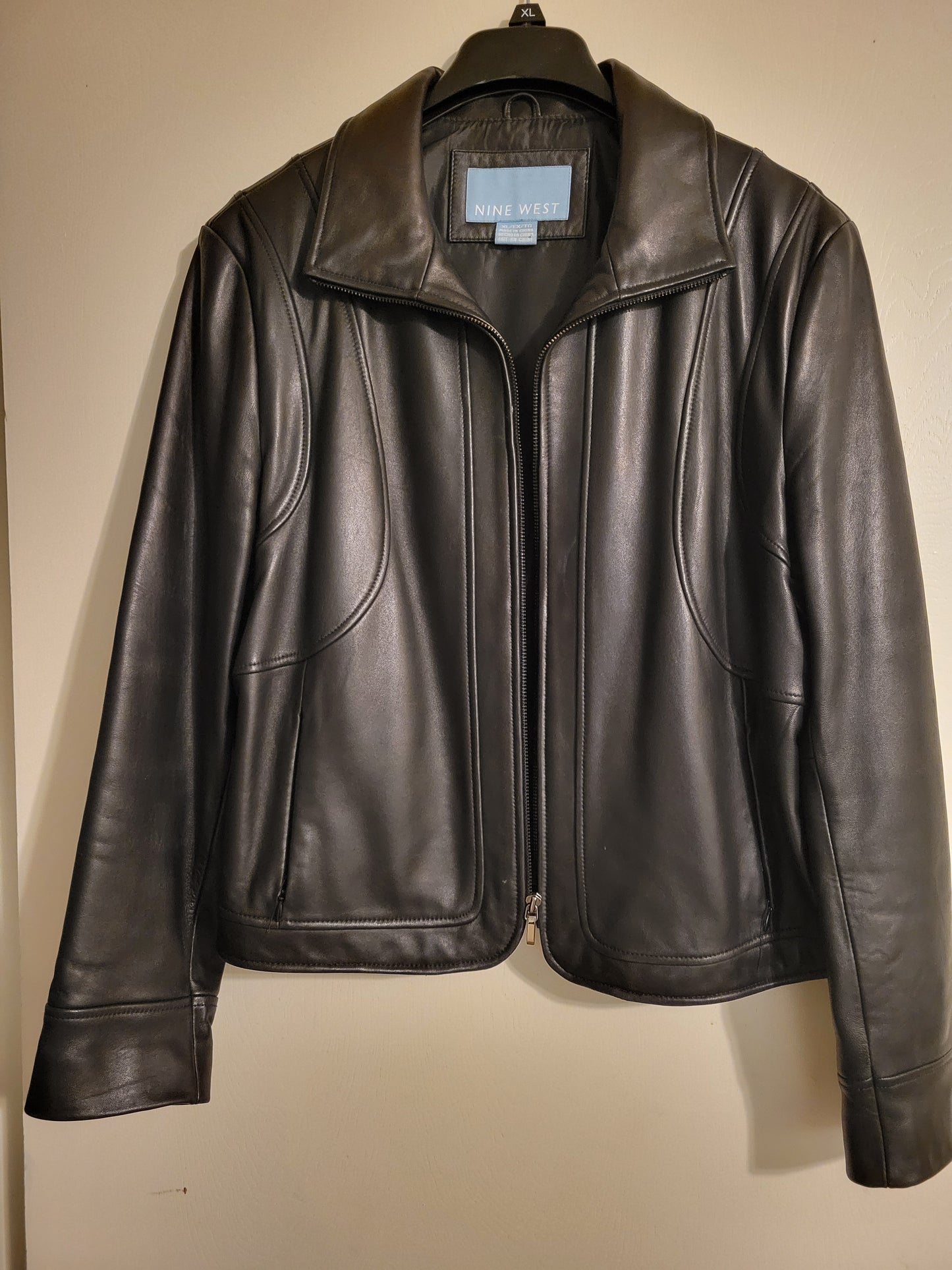 Nine West | The Power Presence Jacket – Black Genuine Leather - Size XL