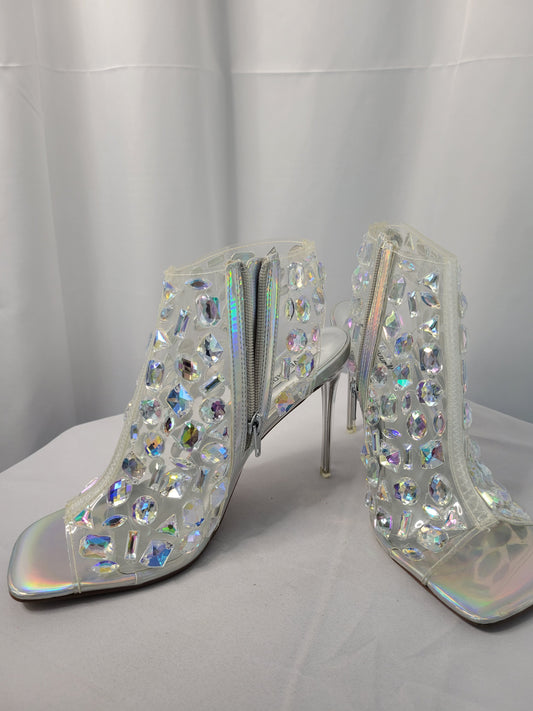 Steve Madden Iridescent Crystal Mesh Heels- Never worn- Size 8.5